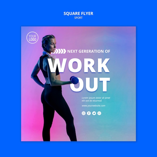 Sport flyer template concept