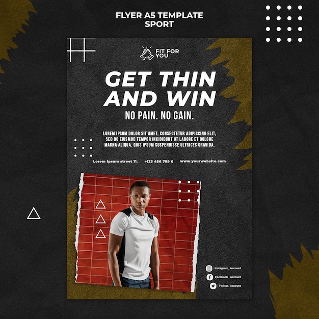 Free PSD sport flyer template