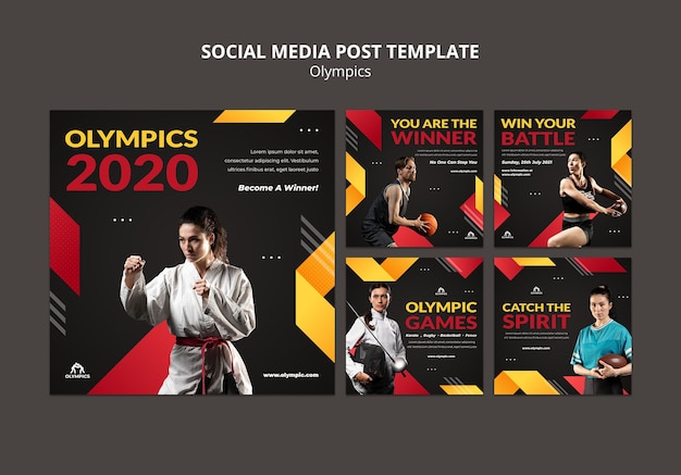 올림픽 게임 소셜 미디어 게시물