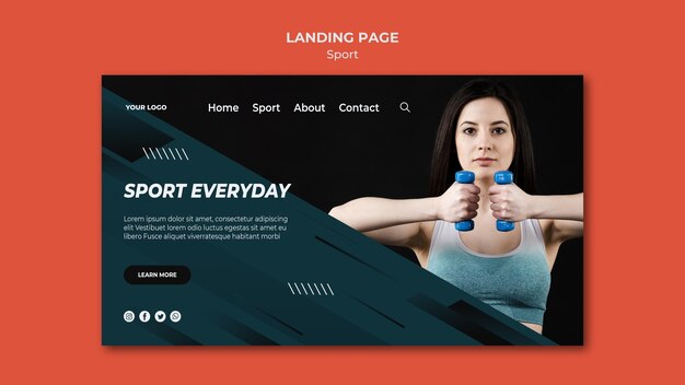 sport lading page template