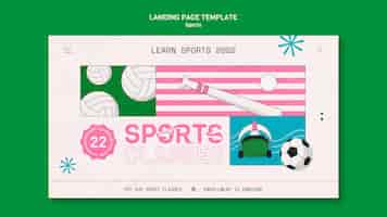 Free PSD sport landing page template design