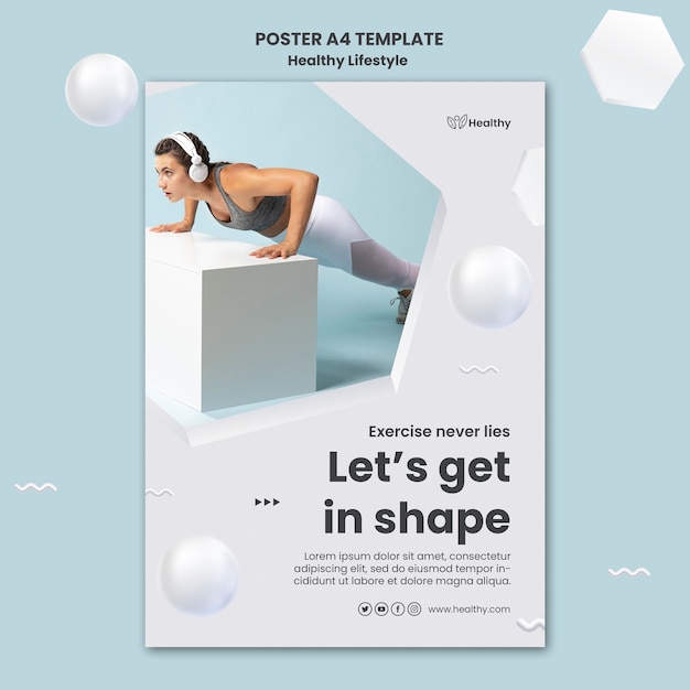 Sport lifestyle poster template