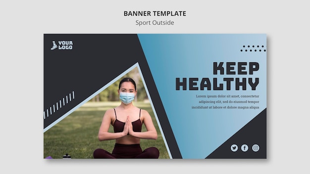 Sport outside banner template theme