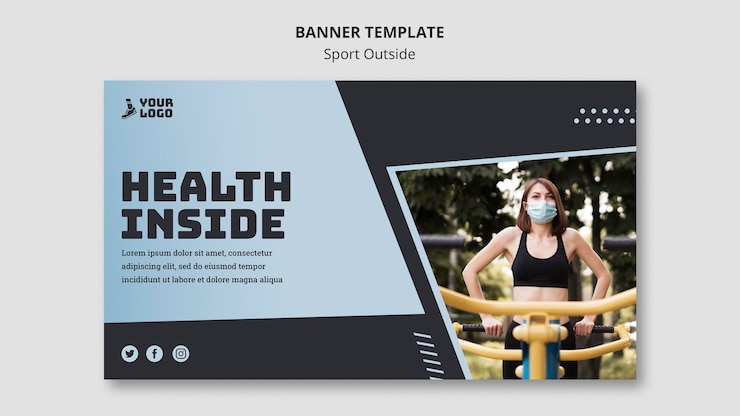 Free PSD sport outside banner template