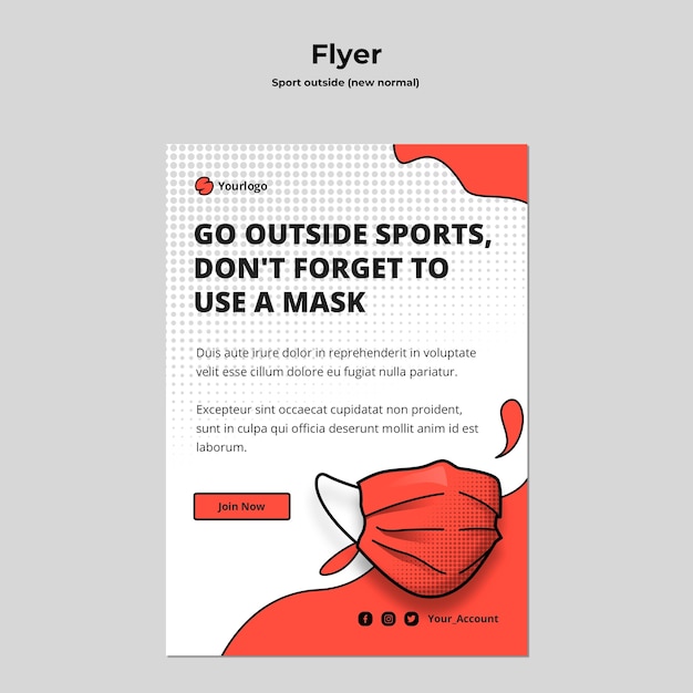 Free PSD sport outside flyer template