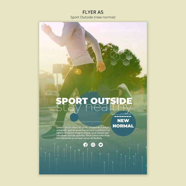 Sport outside flyer template