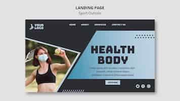 Free PSD sport outside landing page theme