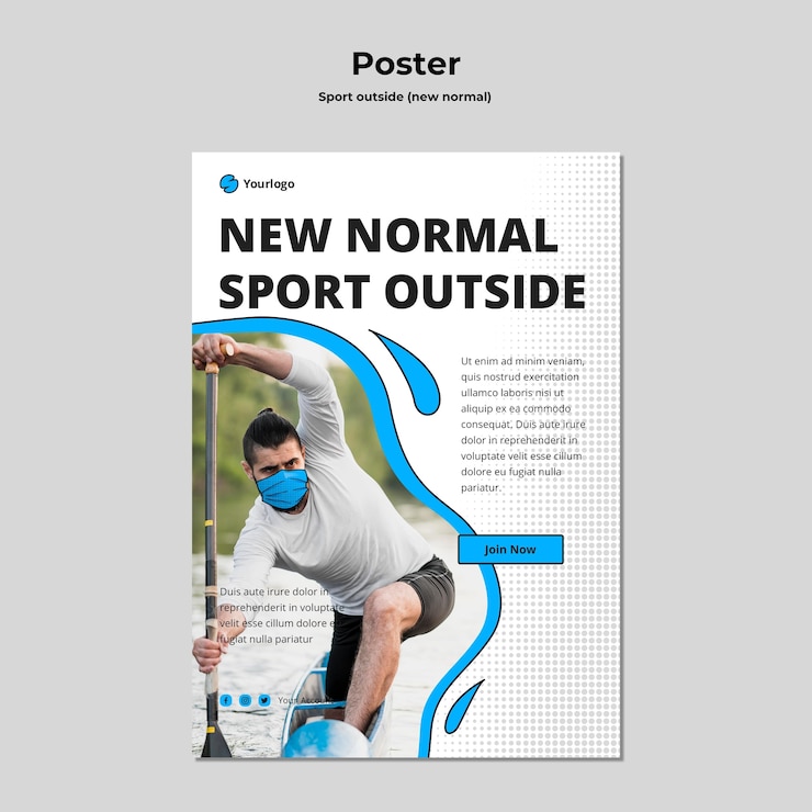 無料PSD 写真付きポスターテンプレート外スポーツ