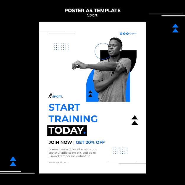 Free PSD sport poster design template