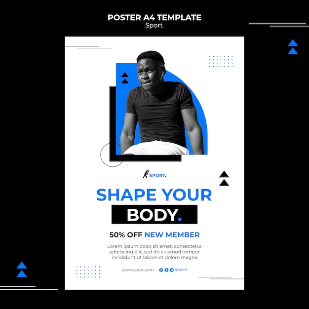 Free PSD sport poster design template