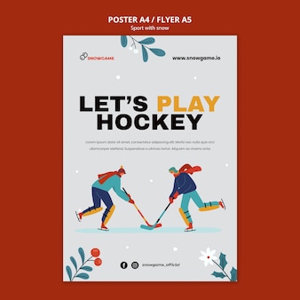 Sport poster or flyer template design