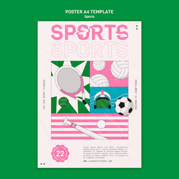 sport poster template design