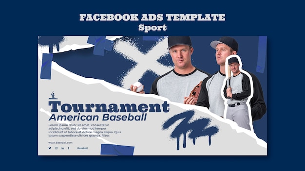 Sport practice facebook template