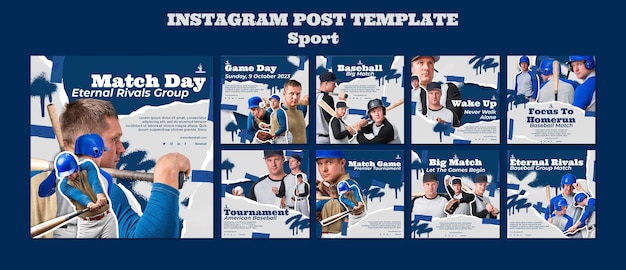 Free PSD sport practice  instagram posts