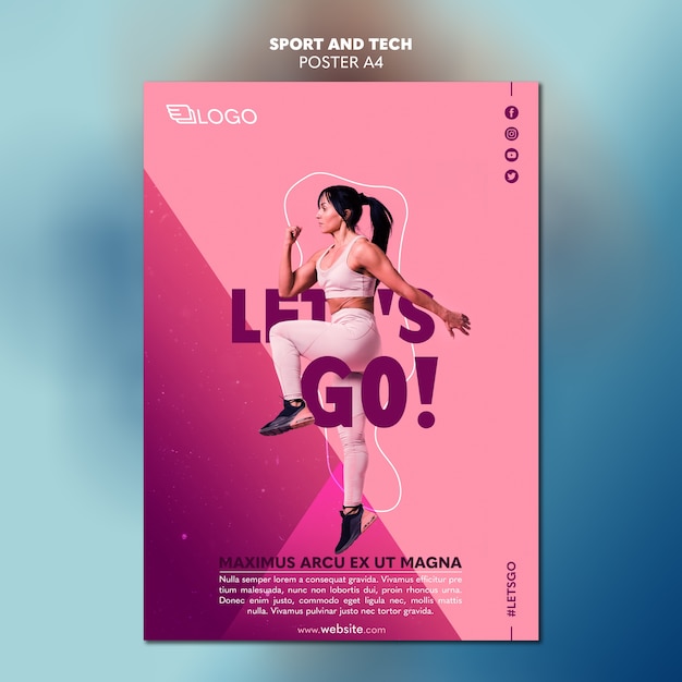 sport & tech poster template