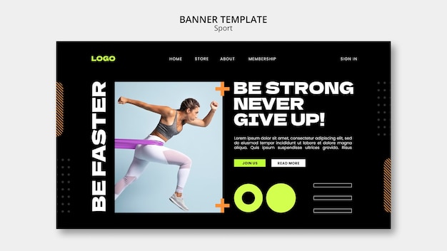 Free PSD sport template design