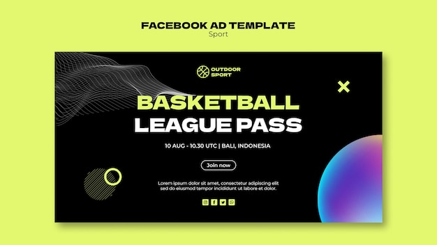 Sport Template Design – Free PSD Download