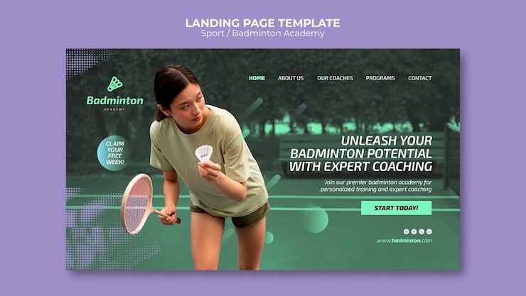 Free PSD sport template design