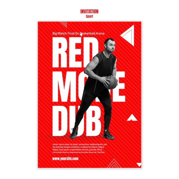 Free PSD sport template design