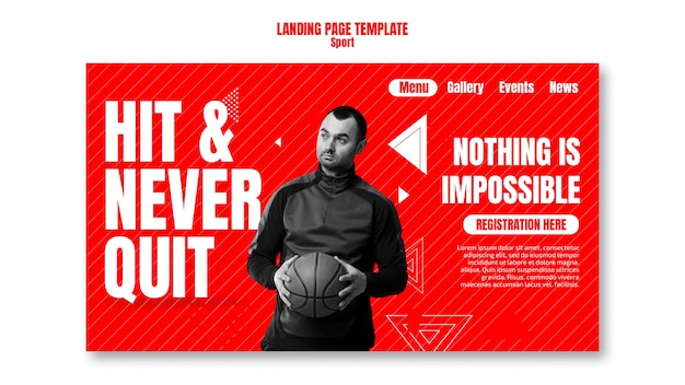 Free PSD sport template design