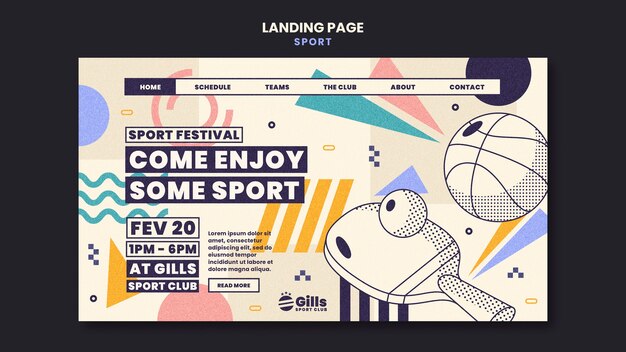 Free PSD sport template design