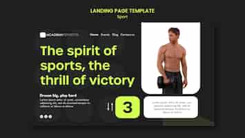 Free PSD sport template design