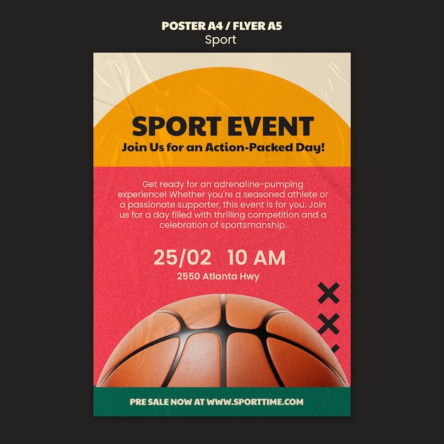 Free PSD sport template design