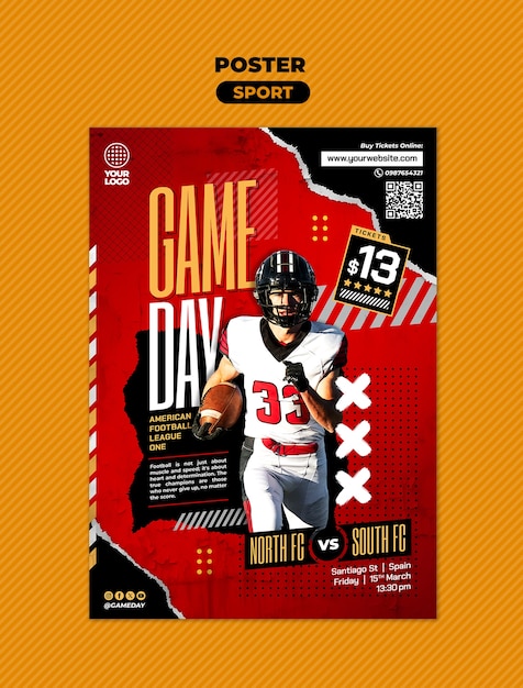 Free PSD sport template design