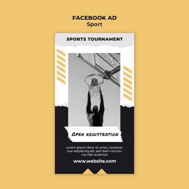 Free PSD sport template design