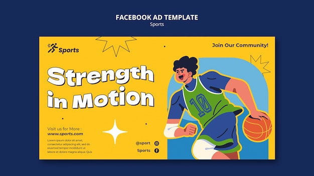 Sport training facebook template