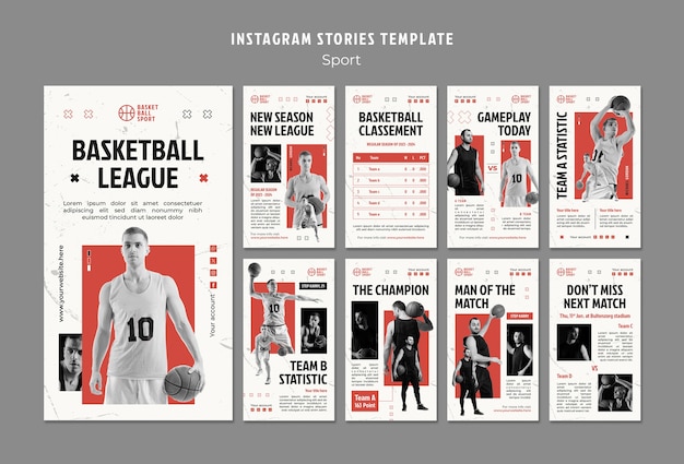 Free PSD sport training instagram stories