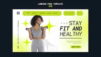 Free PSD sport training landing page template