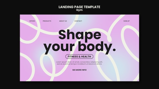 Free PSD sport training landing page template