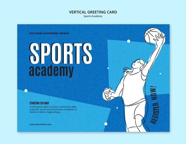 Sports academy template design