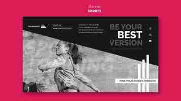 Free PSD sports ad banner template