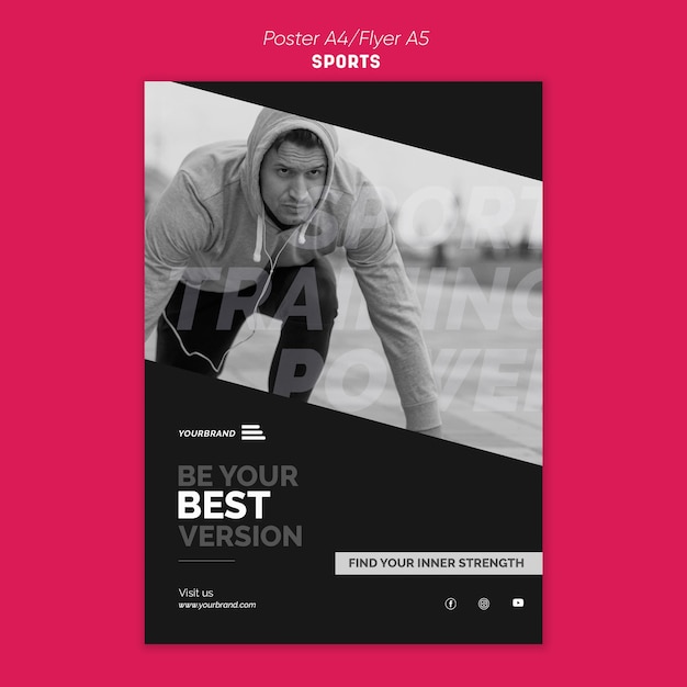 Free PSD sports ad flyer template