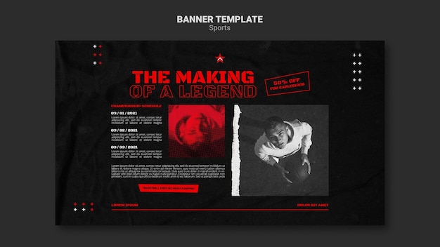 Sports banner template