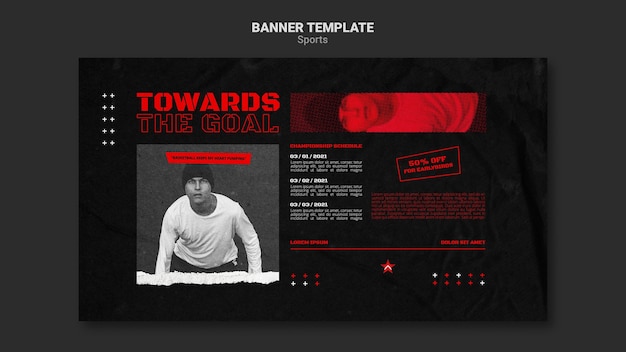 Free PSD sports banner template