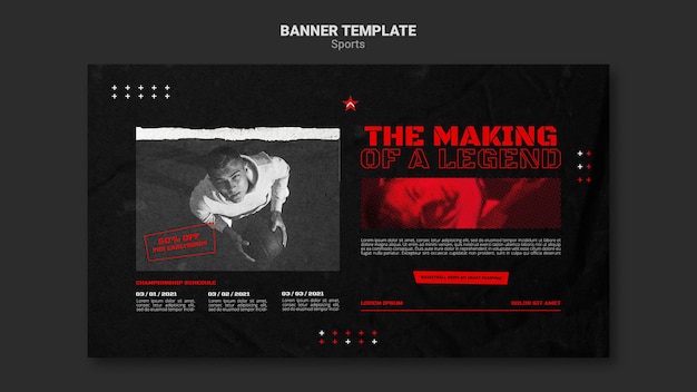 Free PSD sports banner template