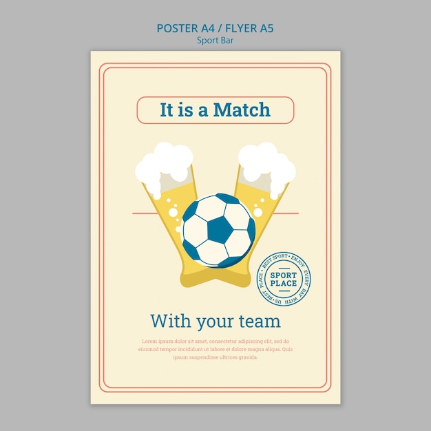 Sports bar poster template