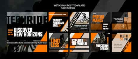 Free PSD sports business instagram post template