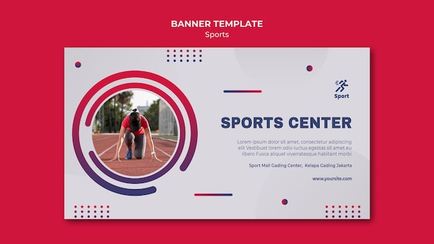 Sports center banner template