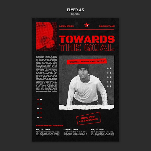 Free PSD sports flyer template