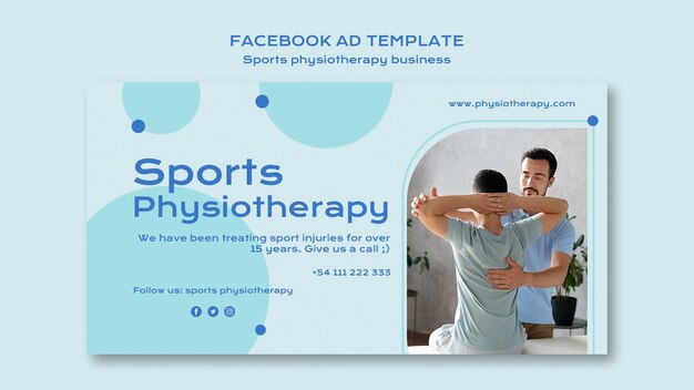 スポーツ理学療法facebookテンプレート