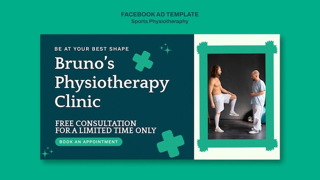 Sports physiotherapy facebook template