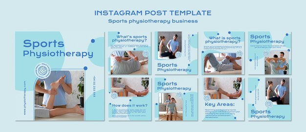 PSD gratuito post di instagram di fisioterapia sportiva