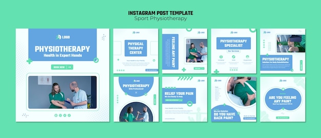 Free PSD sports physiotherapy instagram posts