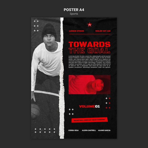 Free PSD sports poster template