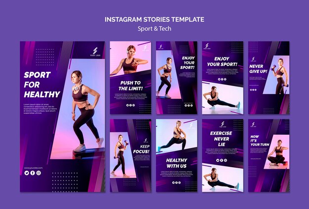sports and tech instagram stories template