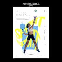 Free PSD sports vertical print template